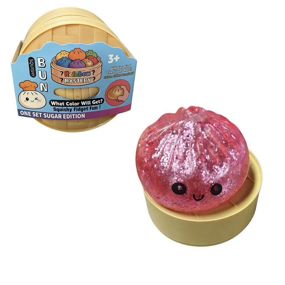 Rare Glitter Dumpling Squishy Toy Pink