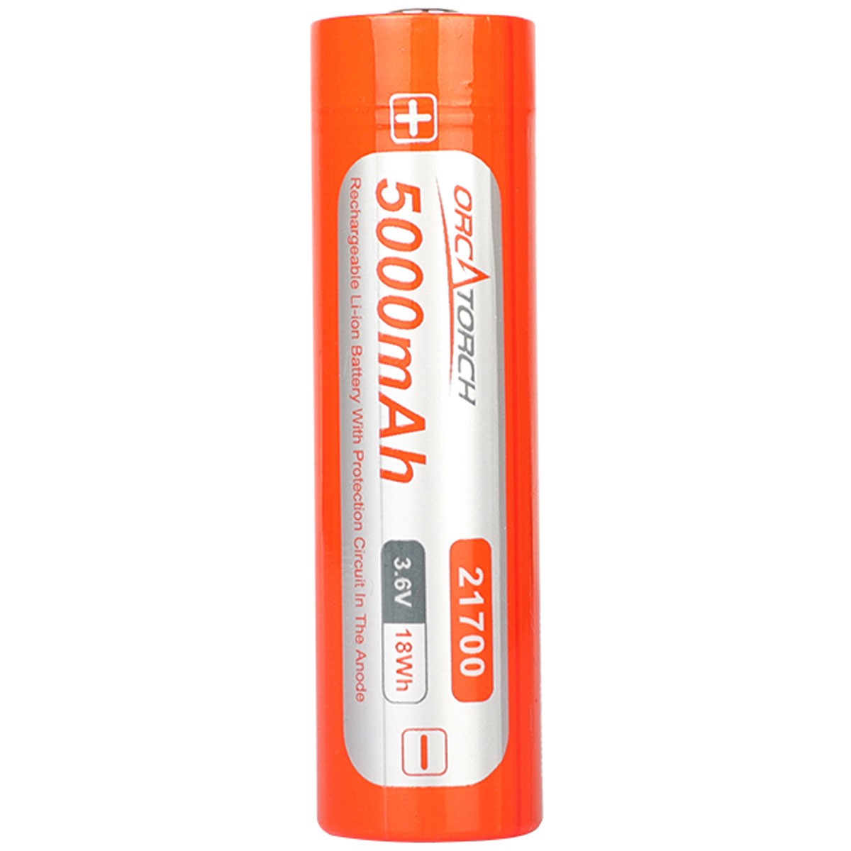 OrcaTorch 21700 USB Battery 5000mAh