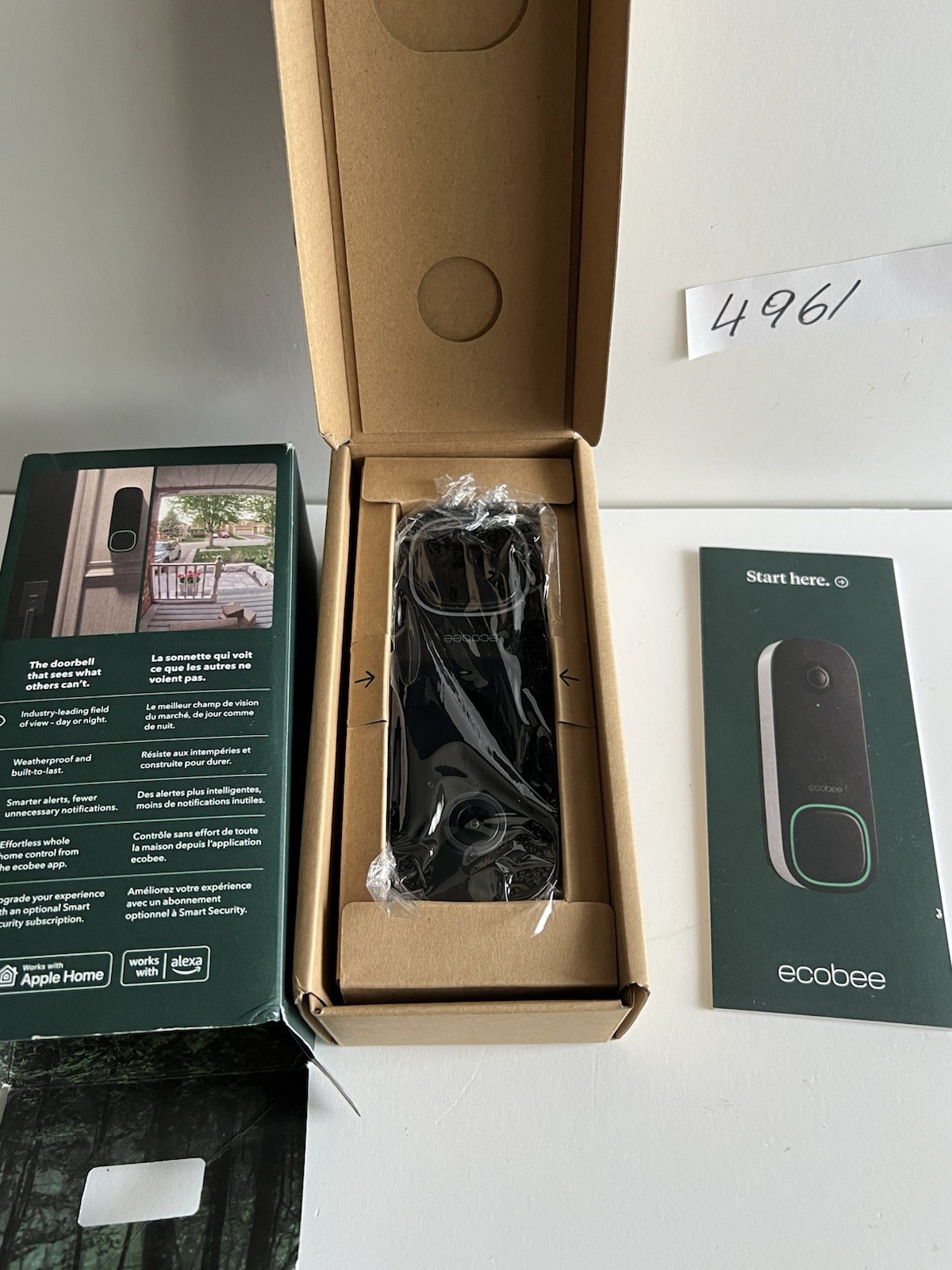Ecobee Smart Video Doorbell Camera (wired) -