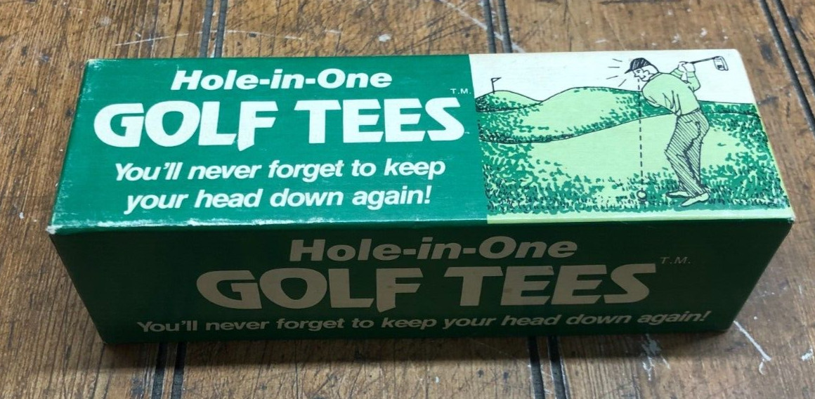 Vintage 1980 Spencer Gifts Hole-in-One Golf Tees Gag Gift Adult Humor