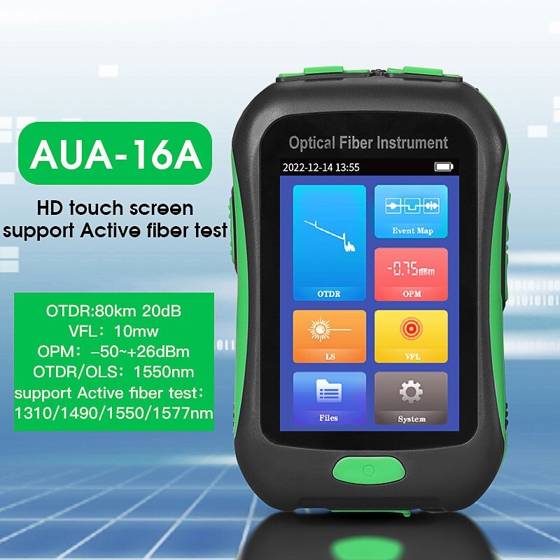 AUA-16A 0-80KM 1550nm APC Port OTDR Optical Time Domain Reflectometer os67