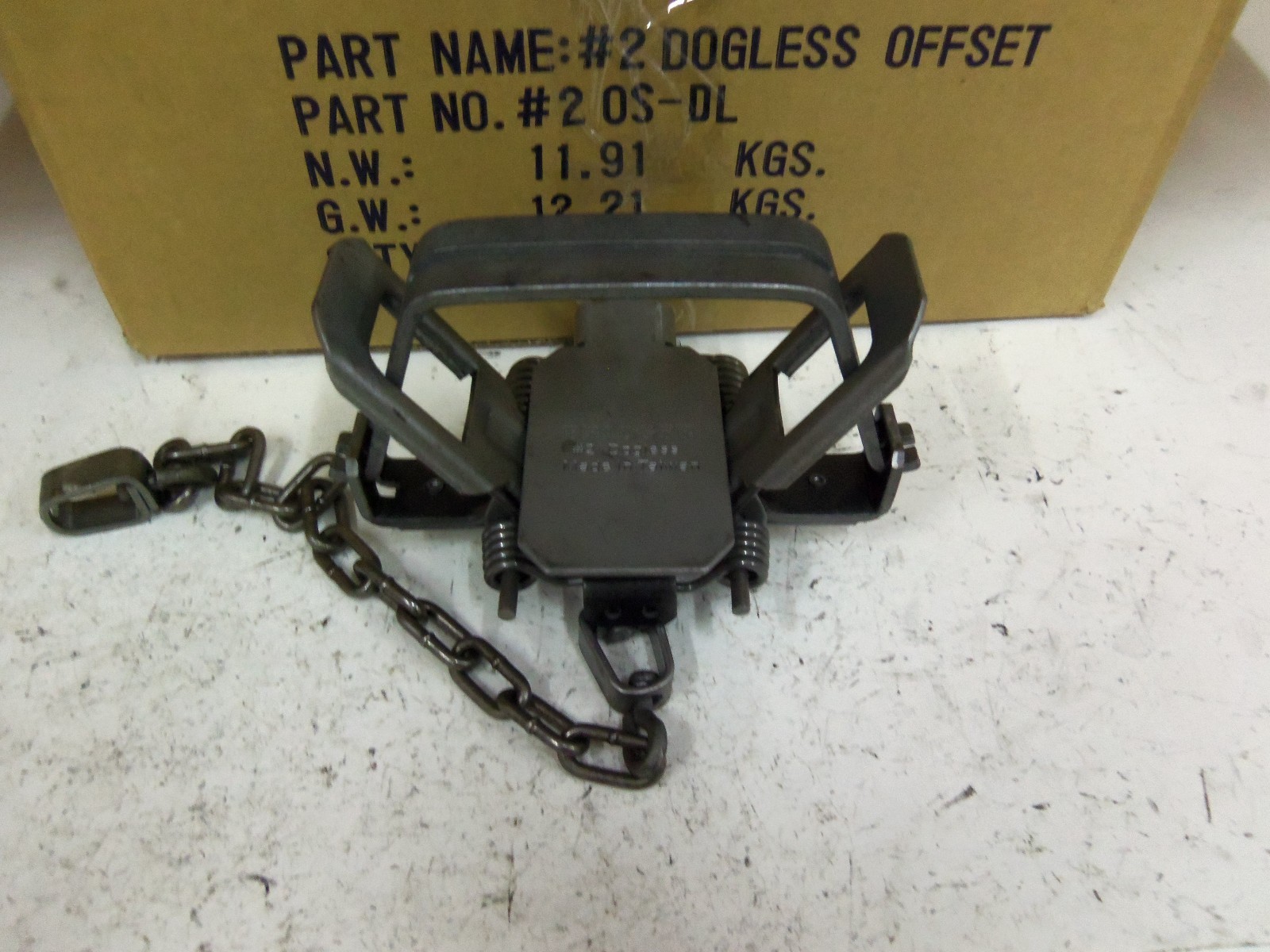 12 Bridger #2 Dogless Offset Jaws 4-COIL Spring Foothold Traps Coyote 5 15/16"