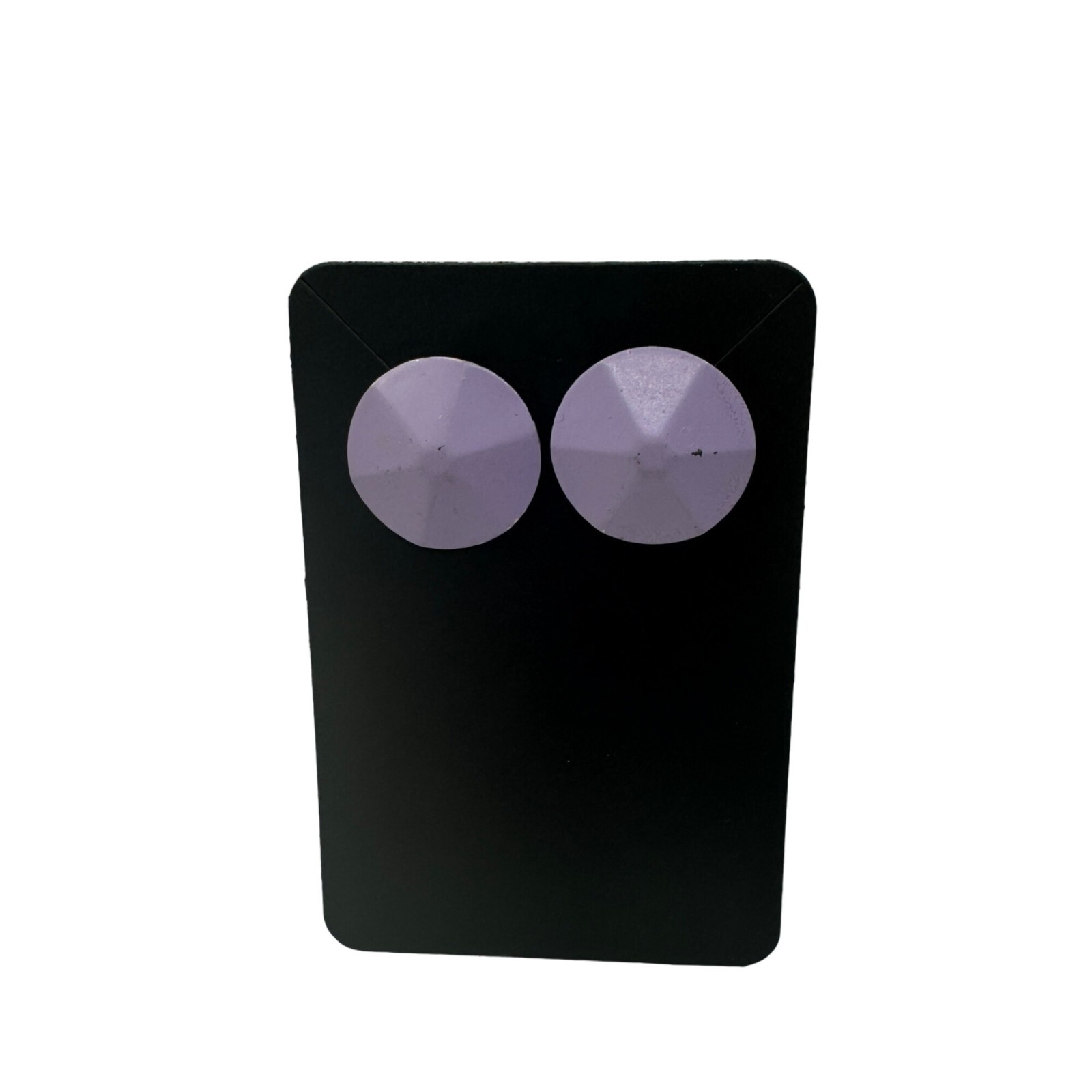 Vintage Lavender Purple Geometric Stud Earrings