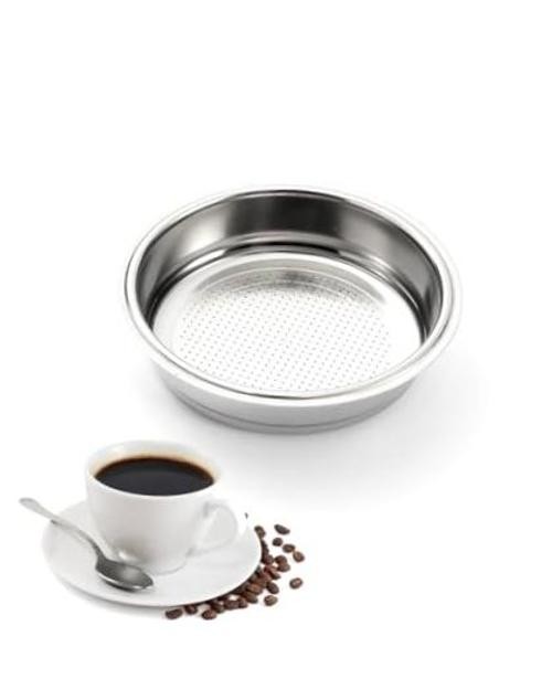Stainless Steel Coffee Filter,51mm Pressurized Porous Filter Cup Basket Double