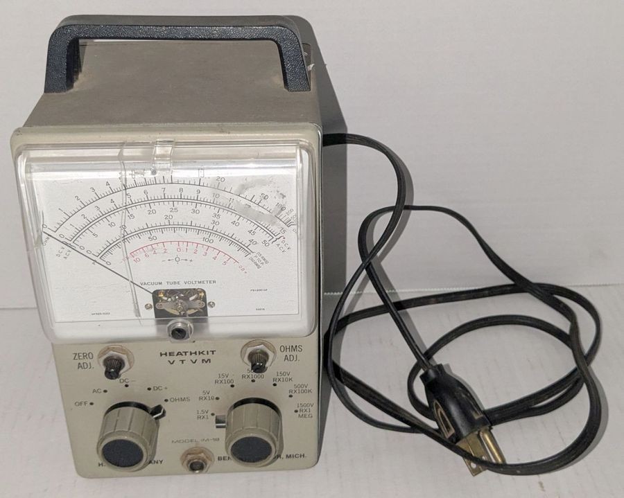 Vintage Heathkit VTVM Model IM-18 Vacuum Tube Voltmeter For Parts
