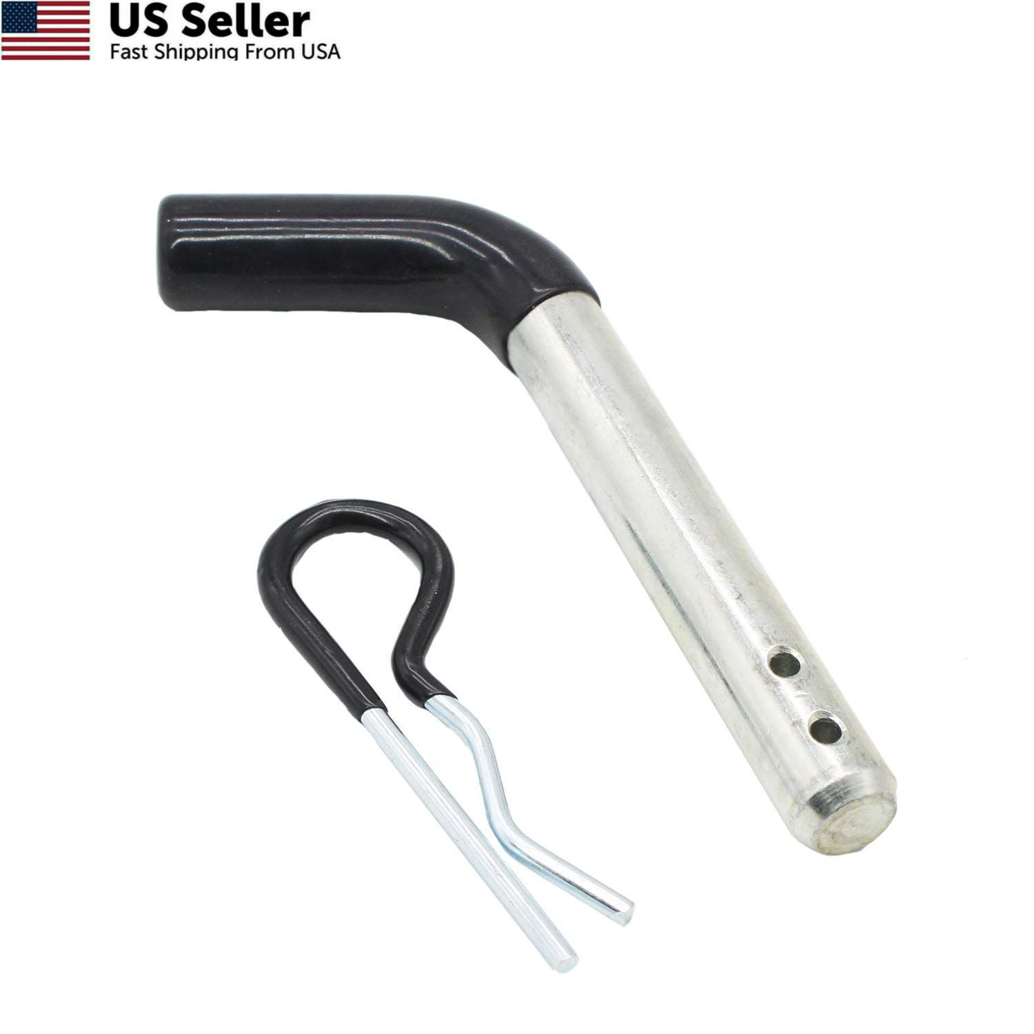 X-Haibei Trailer Towing Hitch Pin and Clip 5/8 inch Diameter inch, Black