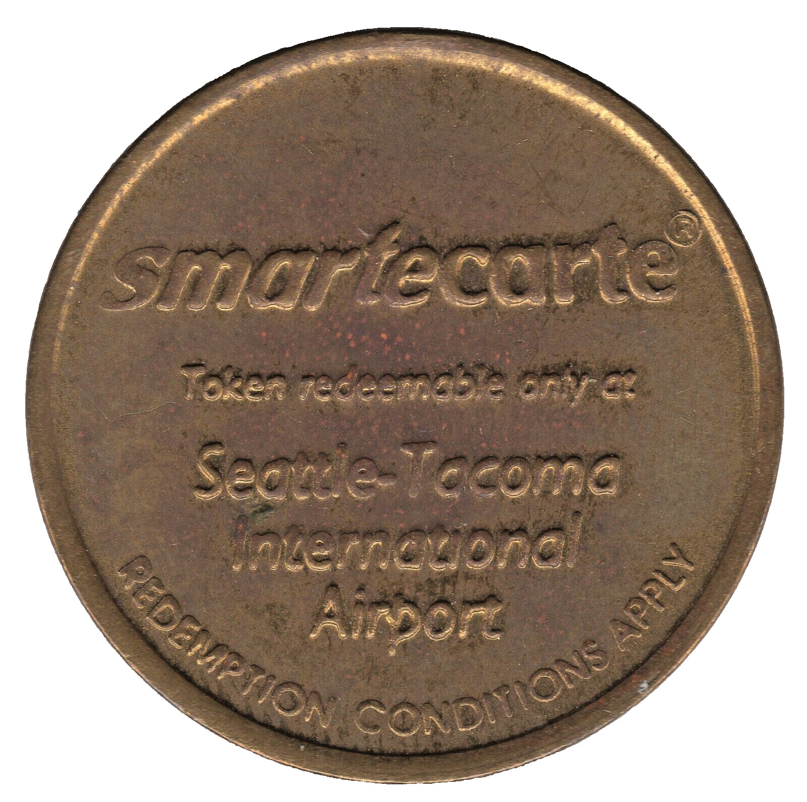 Smartecarte Token – SeaTac Seattle-Tacoma Airport – Bronze Trade Token