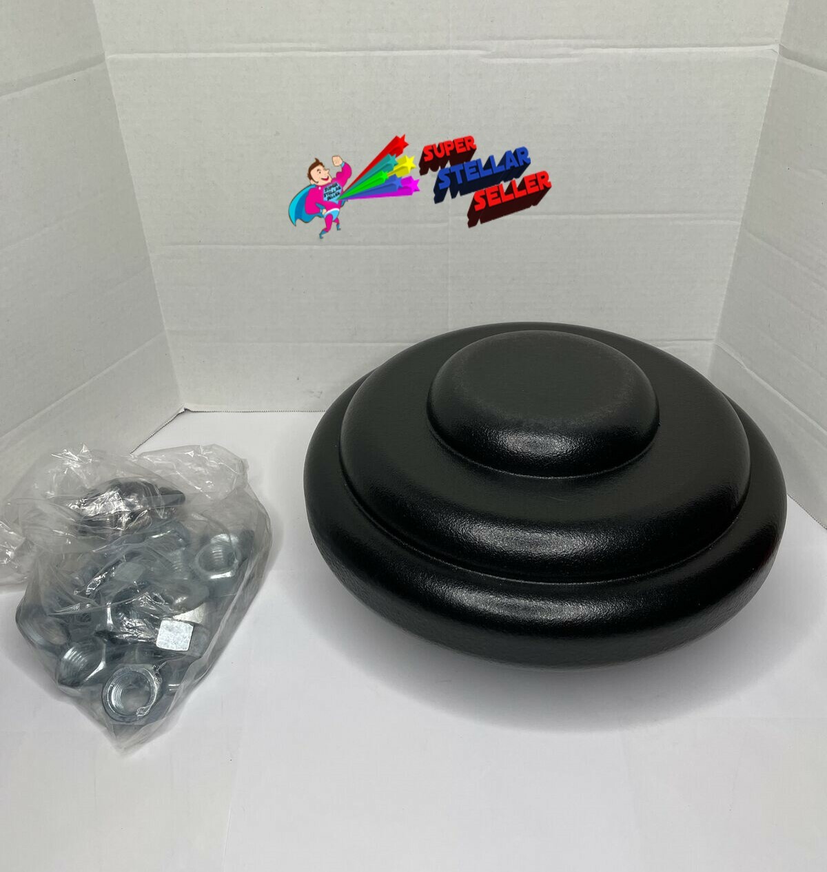 Reliance Foundry Decorative Bollard Cap R7691C, 13-1/2" Diameter Black