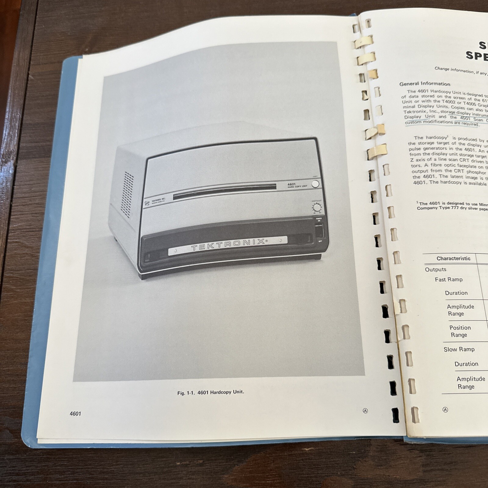 Tektronix 4601 Hardcopy Unit Instruction Manual 070-1156-00
