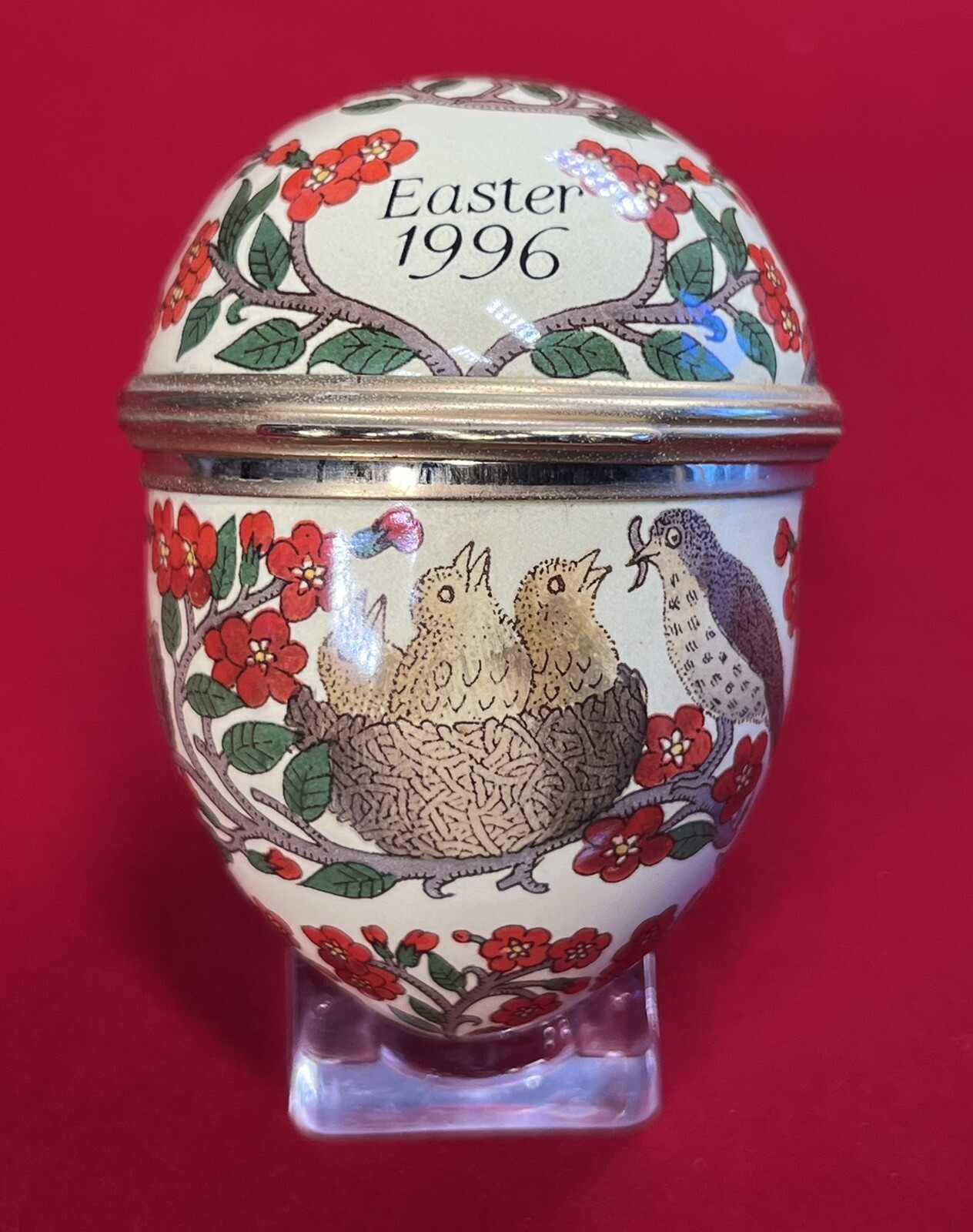 Halcyon Days Enamels Easter 1996 Egg Trinket Box