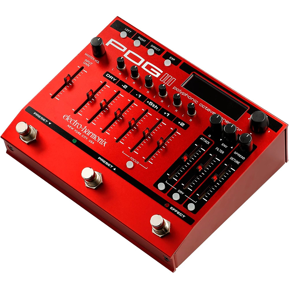 ElectroHarmonix POG3 Poly Octave Generator Effects Pedal Red