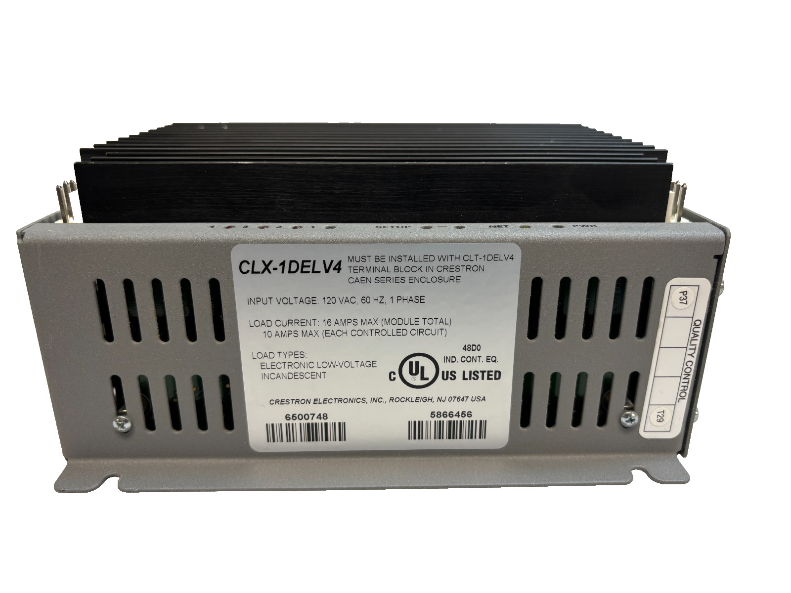 Crestron CLX-1DELV4, 4 Channel Electronic Low-Voltage Dimmer Module - PreOwned