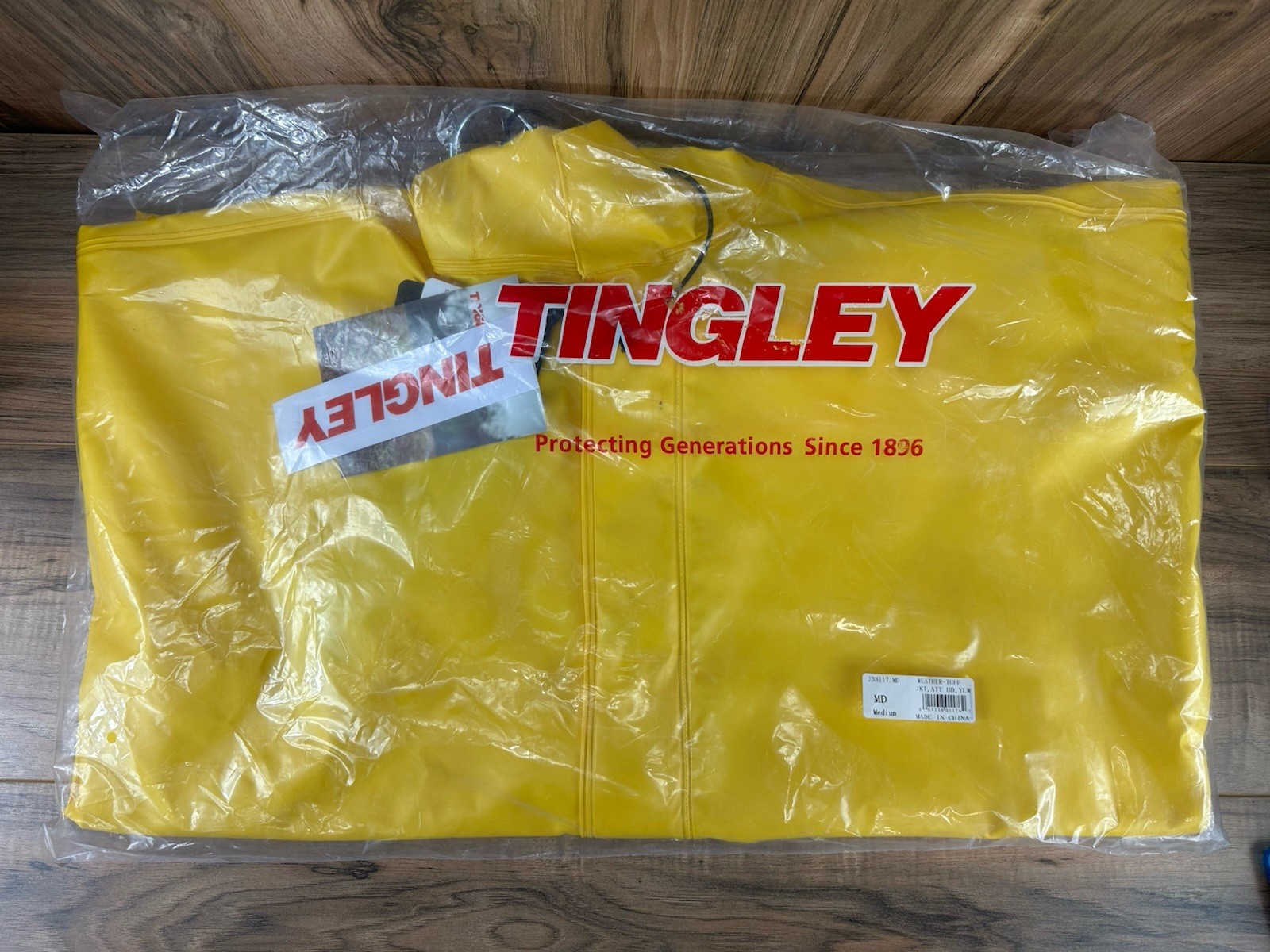 Tingley Standard Weather-Tuff Heavy Duty Waterproof Jacket With Hood Sz Medium