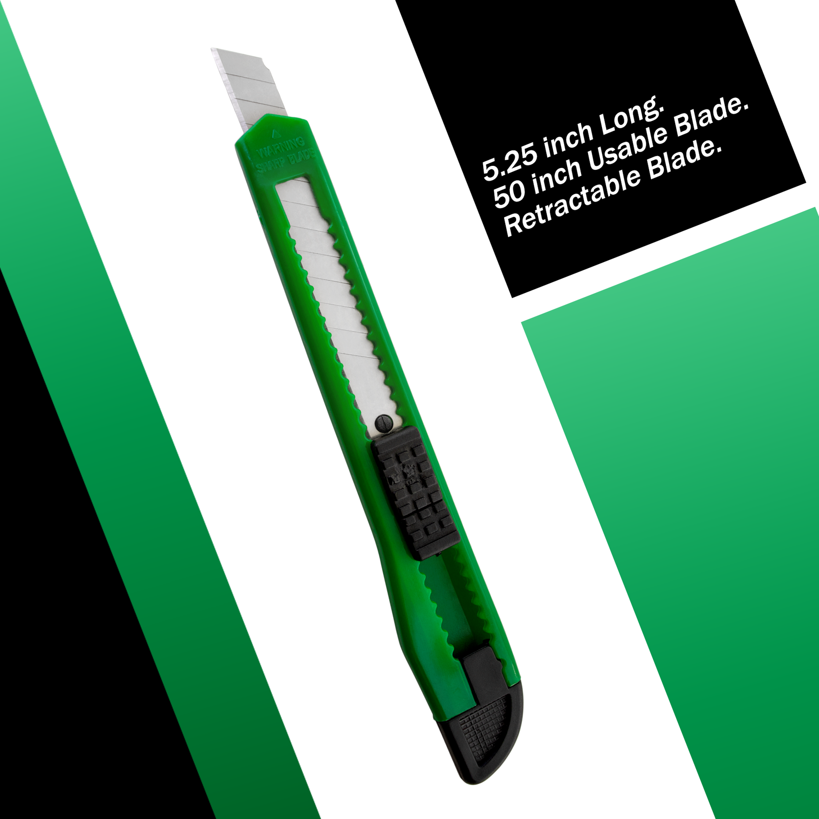 Small Green Utility Knife Box Cutter Snap Off Blade 9MM Blade