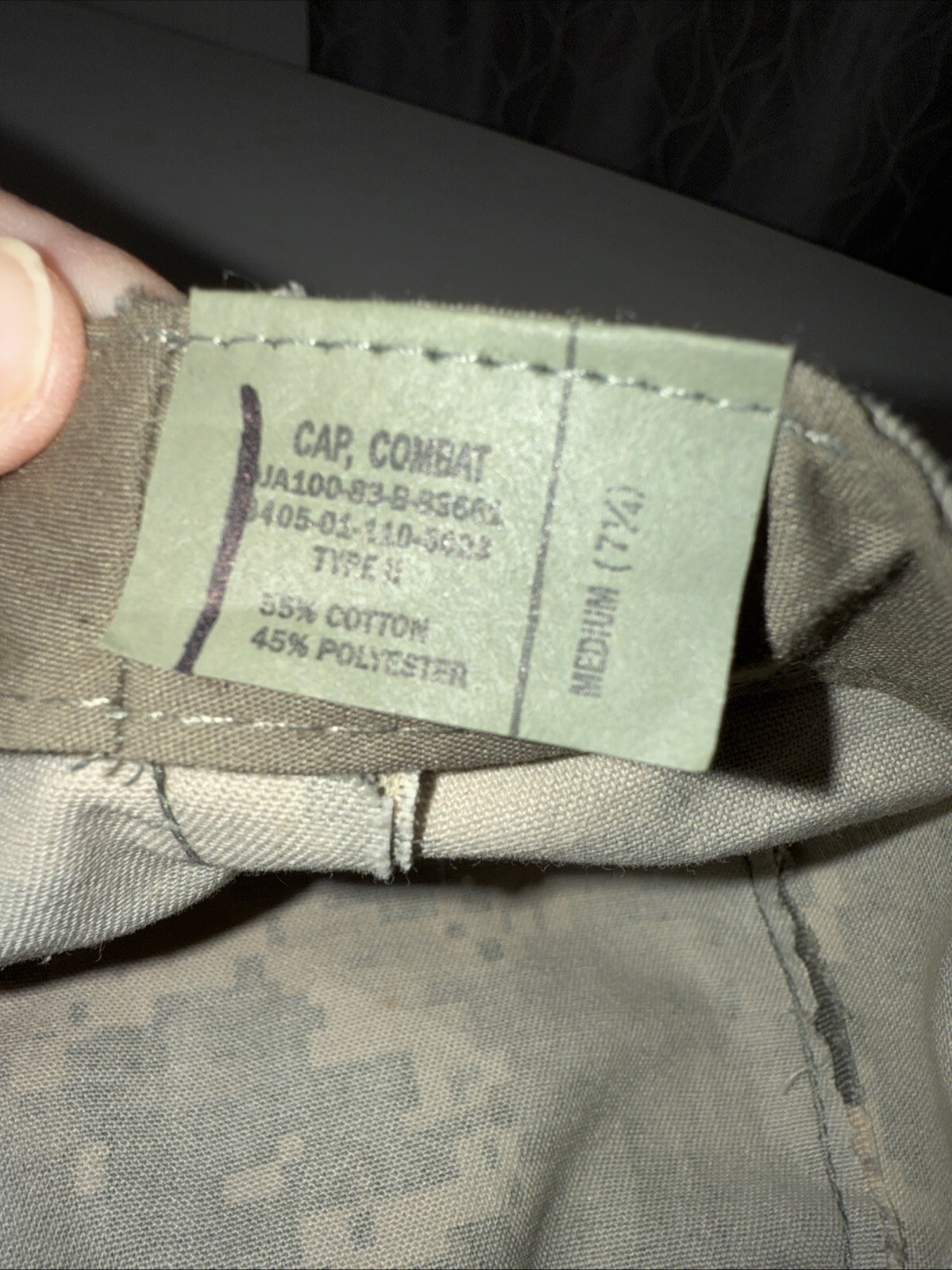 Cadet Combat Hat Cap Camouflages Desert Tans Hat Cap Medium 7.5”Government Issue