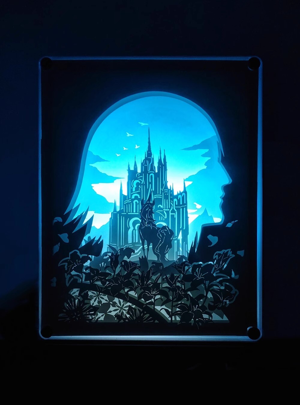 Final Fantasy 14 Haurchefant Greystone Paper Carved Lamp FF14 Table Night Light
