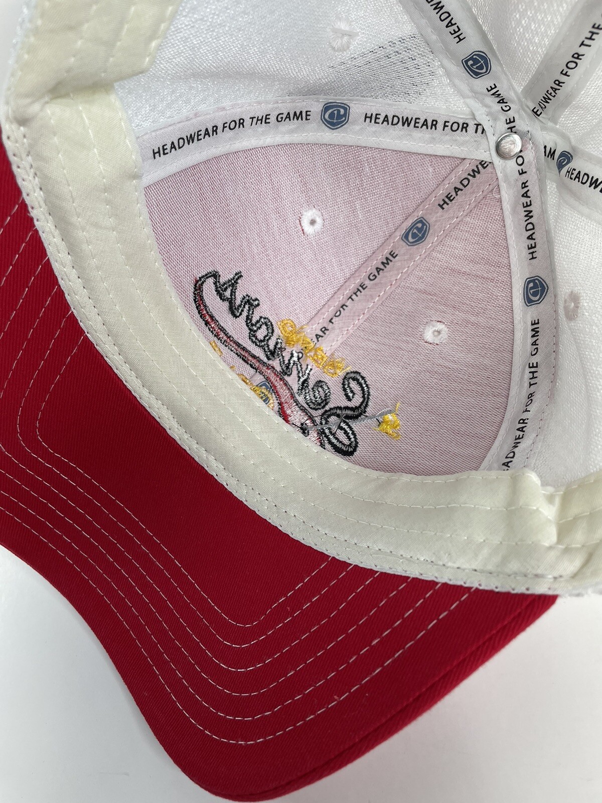 Semo Seniors Golf Cap Hat Red Mesh Adjustable NEW