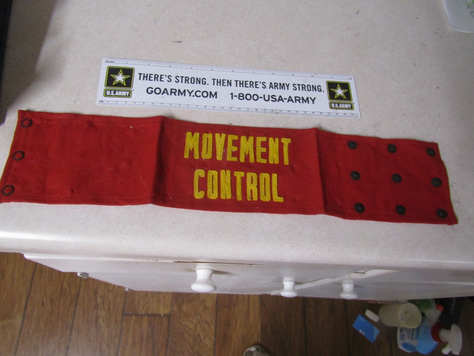 MILITARY PATCH ARM BAND US ARMY MOVEMENT CONTROL WW2 ERA