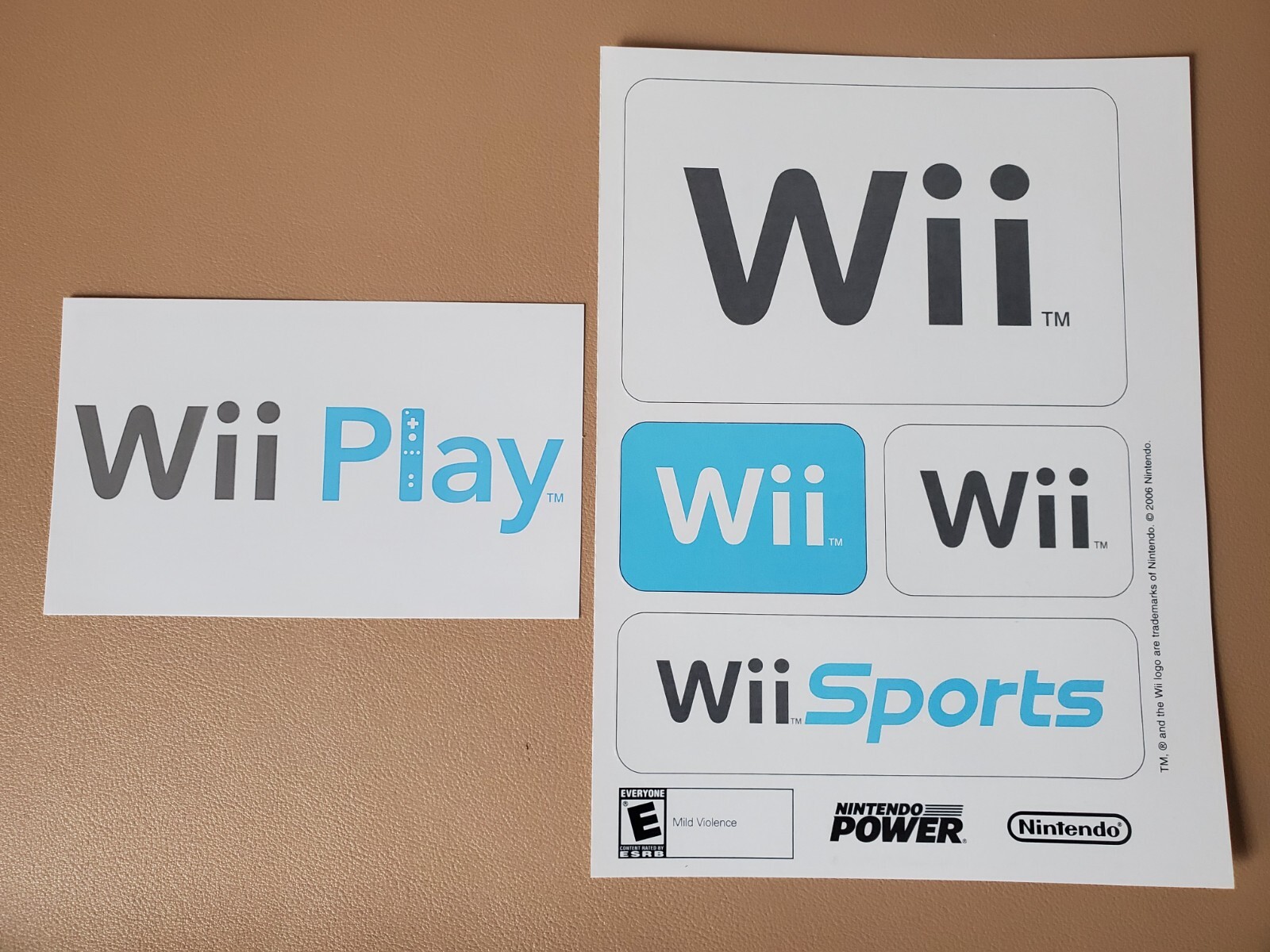 Wii/ Wii Sports Stickers Brand New Unused Nintendo Power