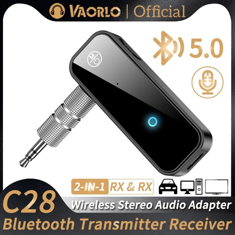 USB Wireless Bluetooth 5.0 Transmitter Receiver 2in1 Audio Adapter 3.5mm Aux Car