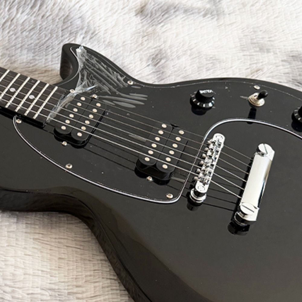 Black Solid Body Electric Guitar 6 String Single Cutaway Beginner Guitar
