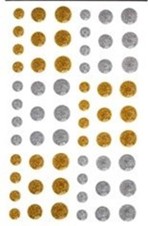 Glitter Enamel Stickers Assortment - Gold and Silver
