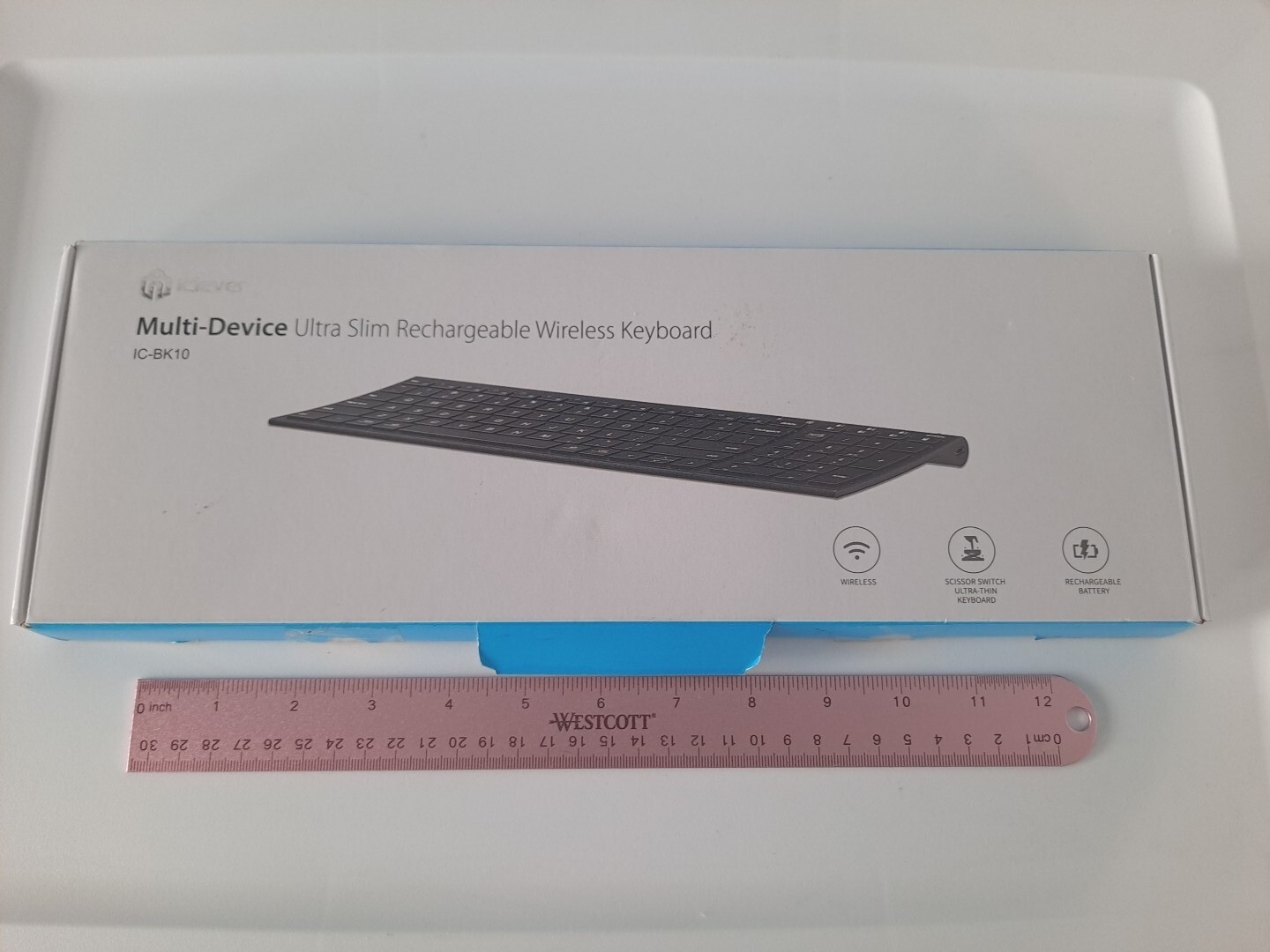 iClever IC-BK10 Multi Device Connection Rechargeable Wireless Keyboard Black NOB