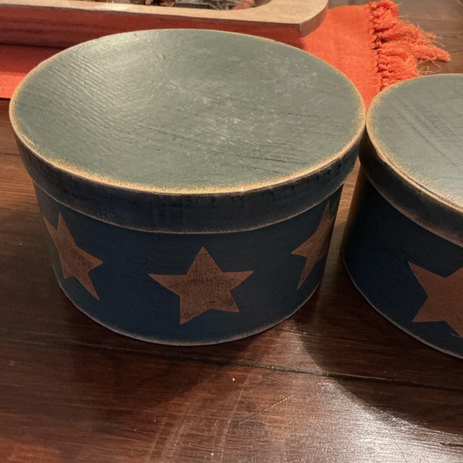 Set of Star Boxes. Decorative Boxes with Lids.