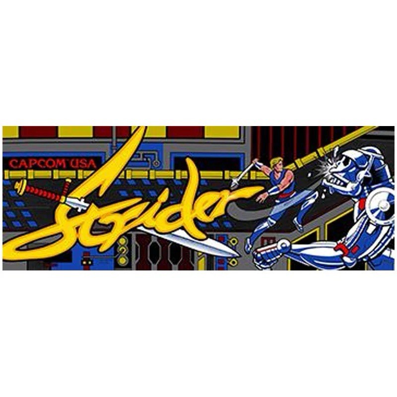 Strider Arcade Marquee High Quality Translite