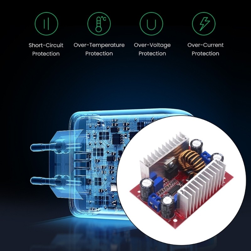 High Output DC400W 15A Boost Converters Board for Versatile Power Solution