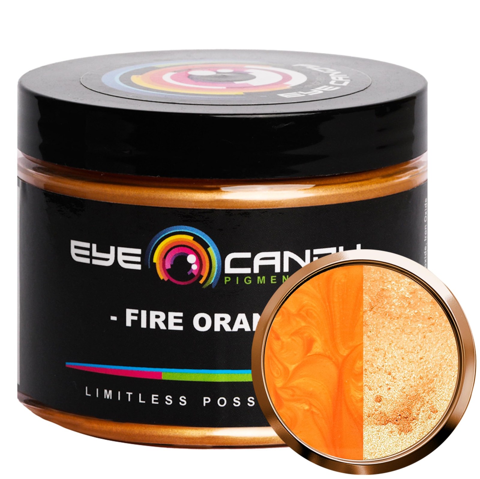 Eye Candy Pigments Premium Orange Mica Powder - Fire 50G,