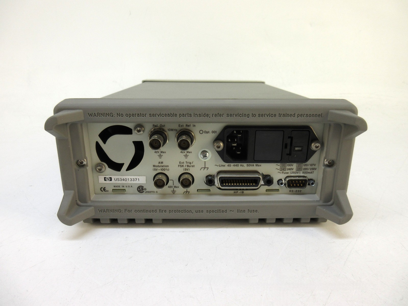HP 33120A 15 MHz Function / Arbitrary Waveform Generator