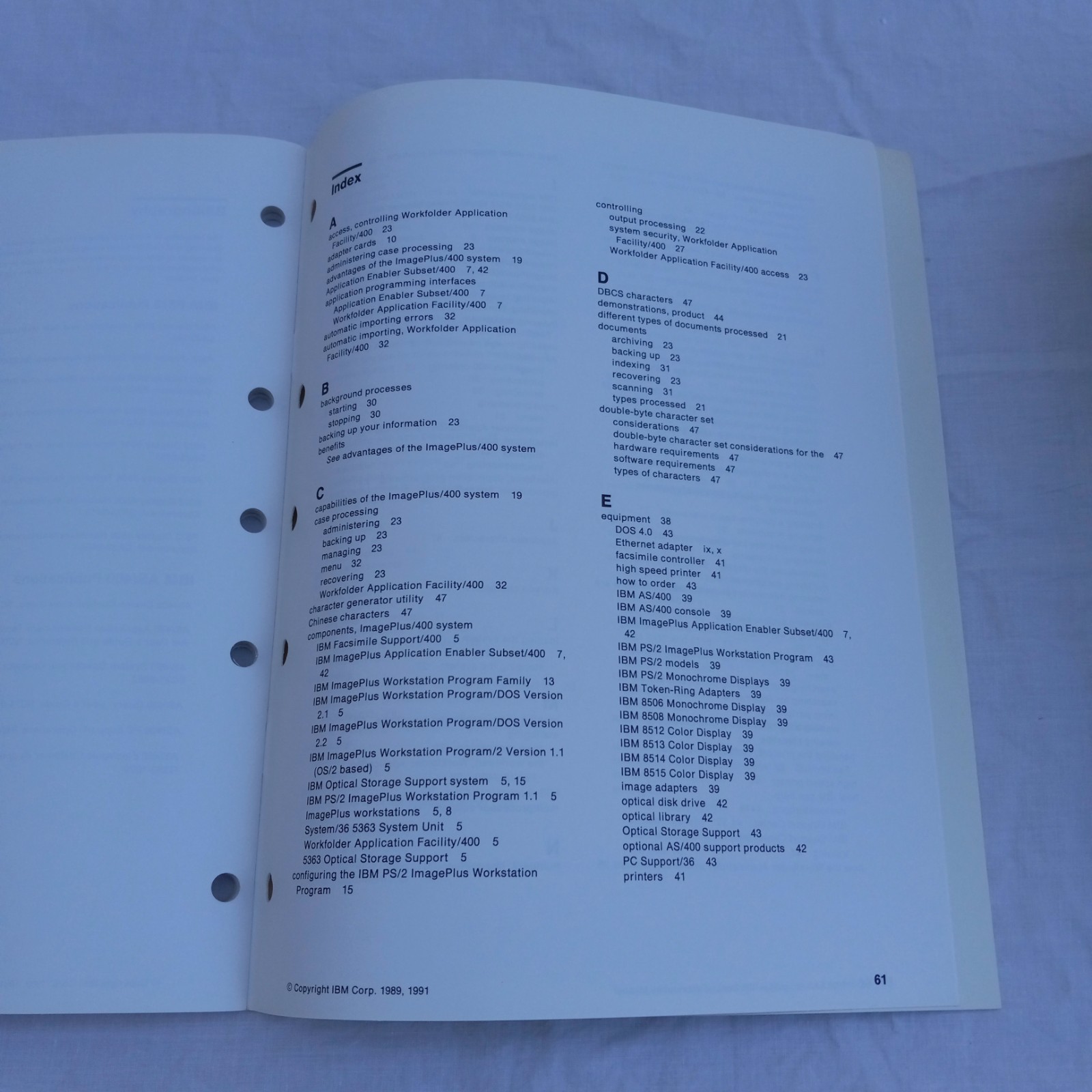1991 2nd Ed IBM SAA ImagePlus GENERAL INFO MANUAL AS/400 Guide 64pg
