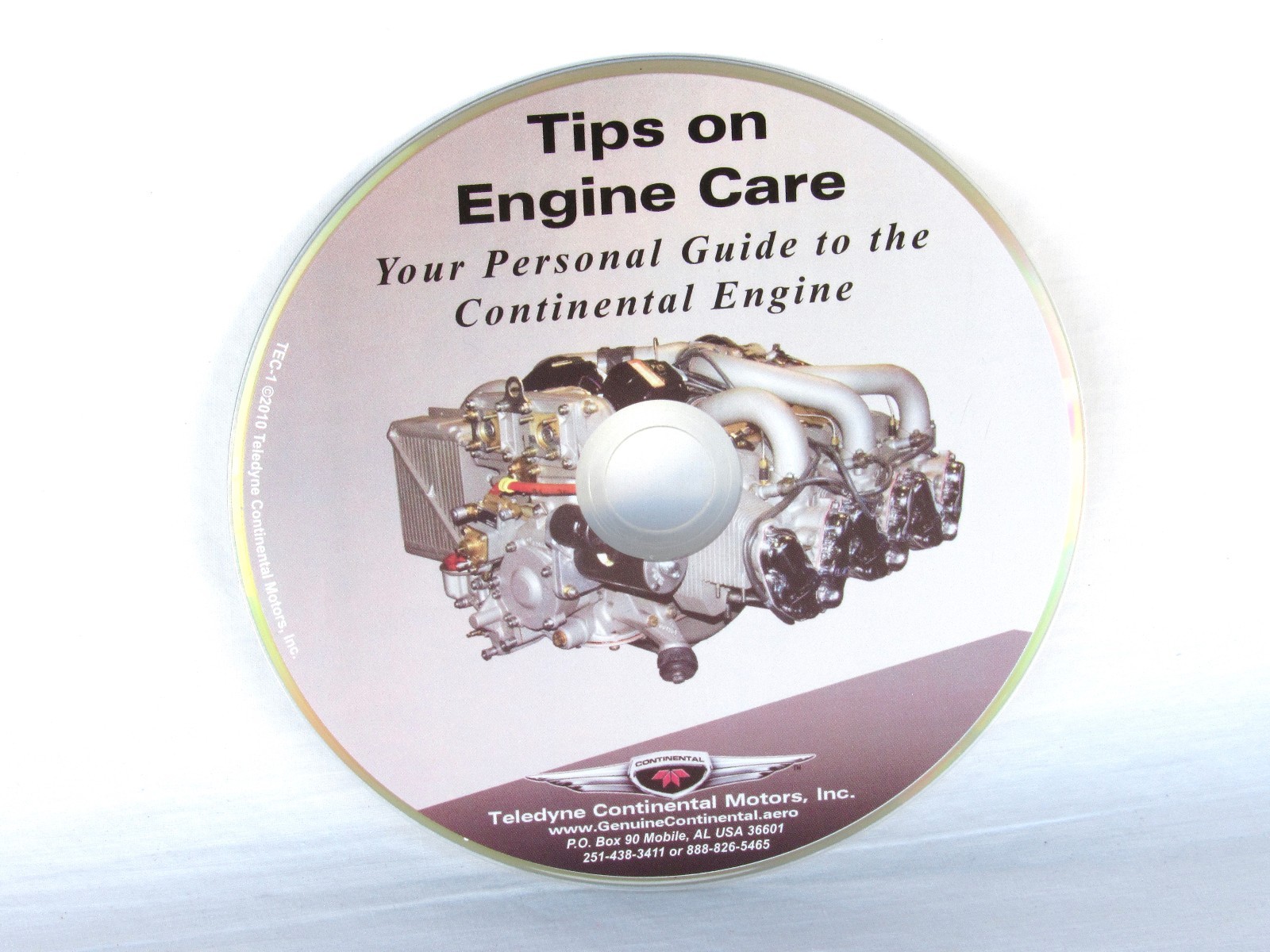 DVD - CONTINENTAL Engine Care Guide - PC ONLY Teledyne Instructional  - Gift
