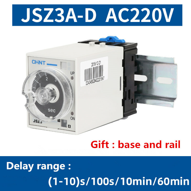 Time delay relay small power-off controller JSZ3A-D 220V 1-10s/100s/10min/60min