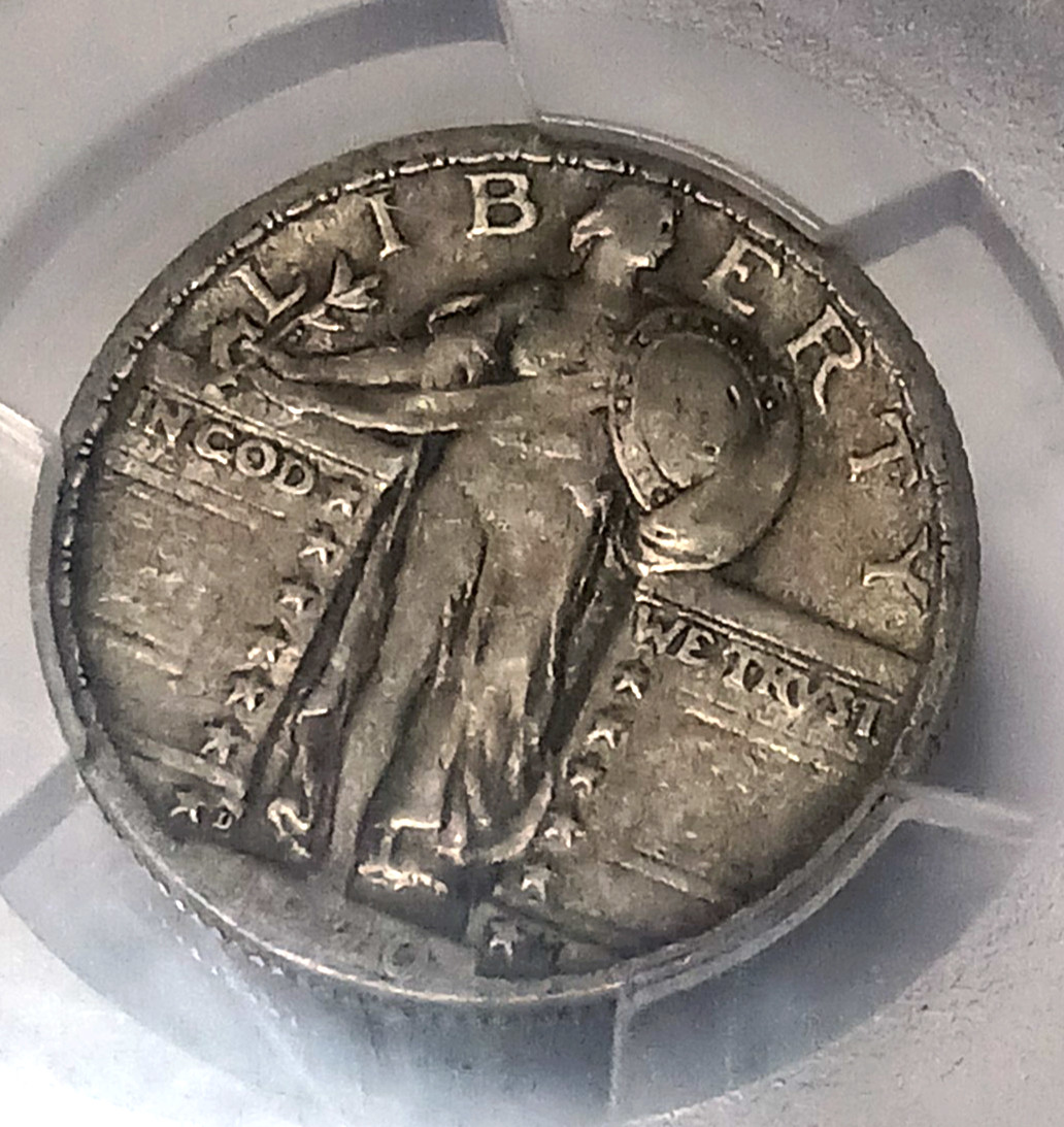 1920 D STANDING LIBERTY QUARTER PCGS  XF 40
