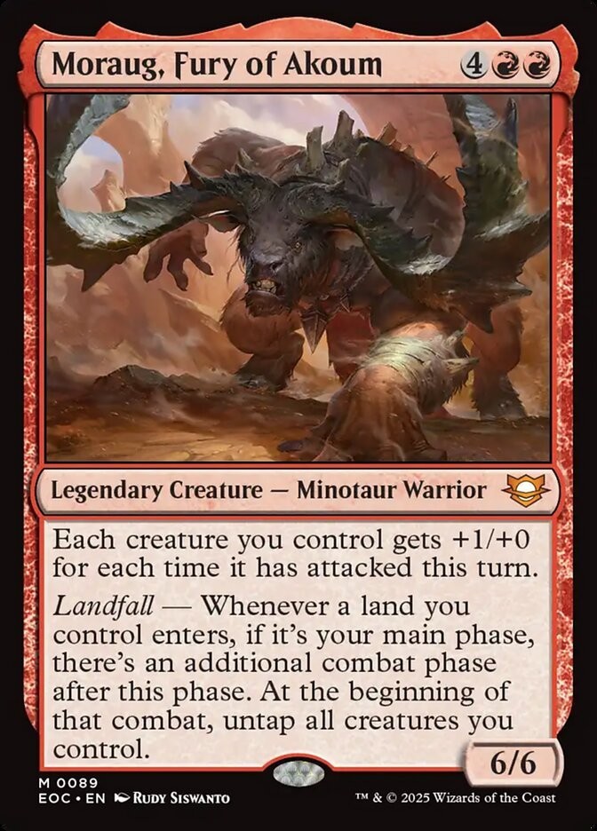 Moraug, Fury of Akoum - 89 - NM - Commander: Edge of Eternities - MTG