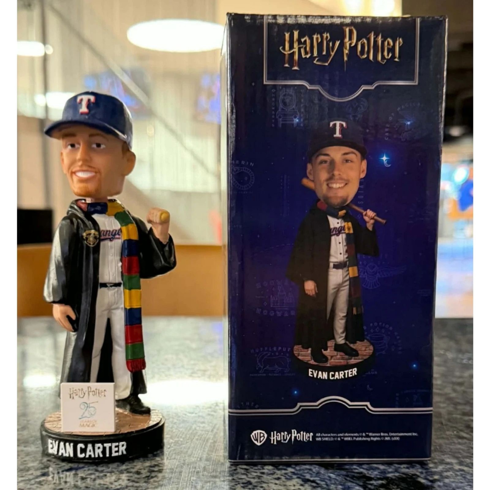 New Texas Rangers Evan Carter Harry Potter Themed Bobblehead 7/26
