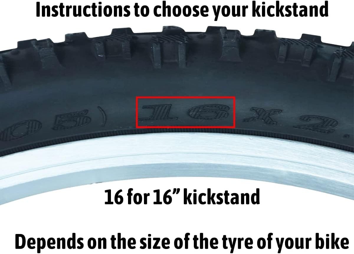 Universal Folding Bicycle Kickstand - Fits 12"-29" Bikes - Easy Installation