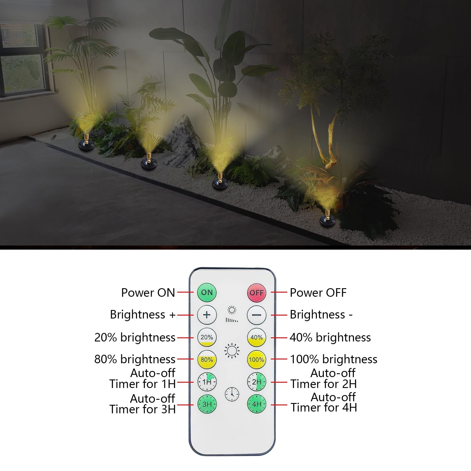 Spotlight, Battery Powered Spot Lights with Remote, Tree Up Lights Indoor, Di...