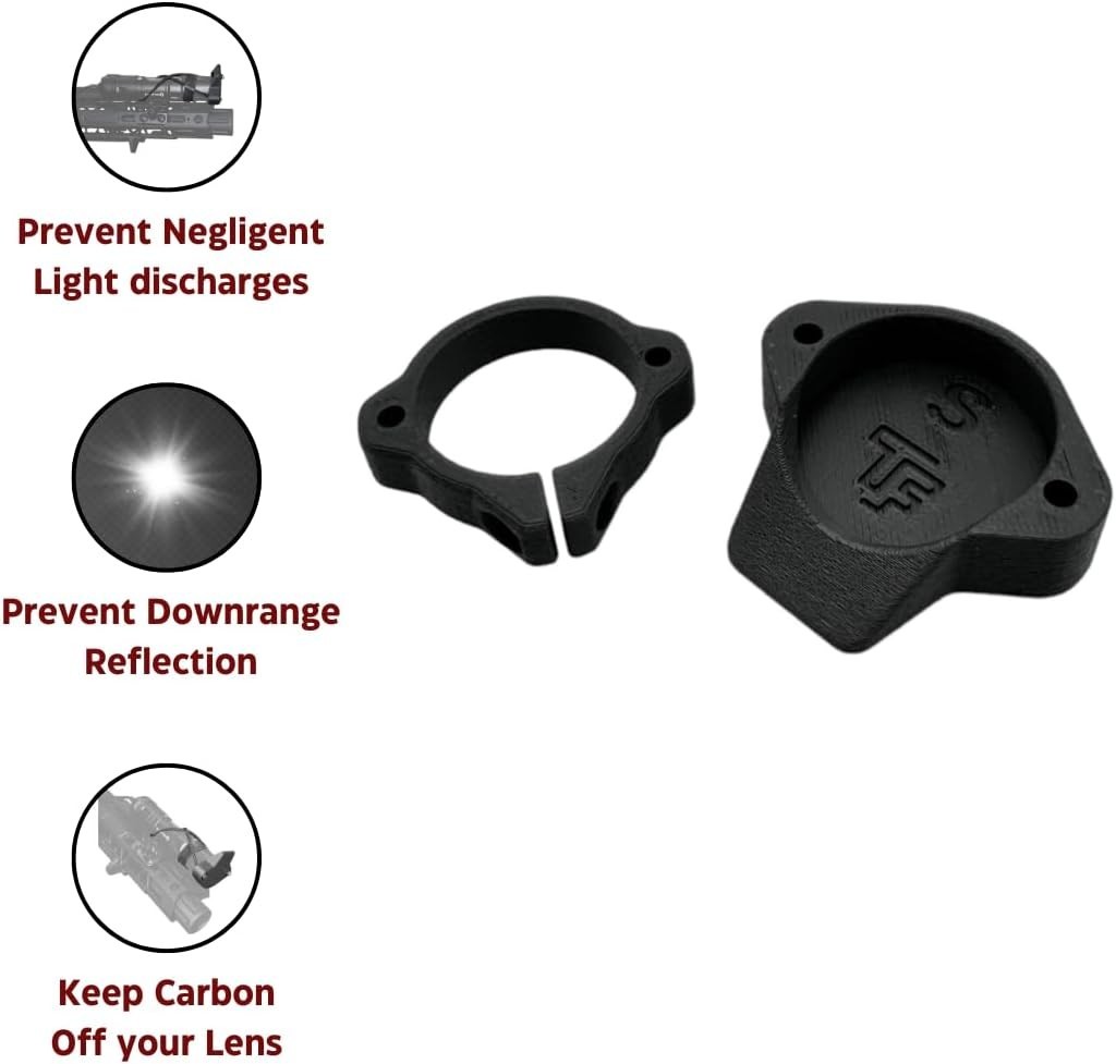 Light Cover for Weapon Mounted Flashlights Rifle Lens Cap Large