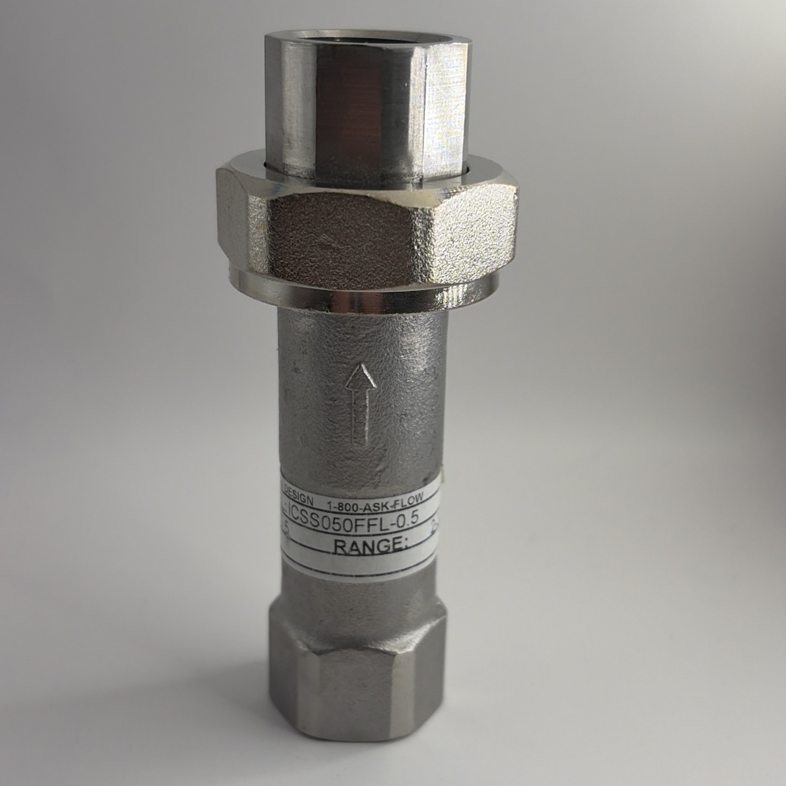 IMI Model ICSS050FFL-0.5 Inline Automatic Flow Control Value 0.5 GPM 2-32 Range