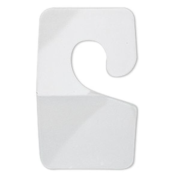 40 Clear 1 3/4x1 Inch HangTab Plastic Display Hooks