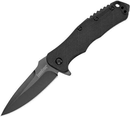 Kershaw RJ Tactical 3.0 A/O Knife 1987 4" closed linerlock. 3" black oxide coate