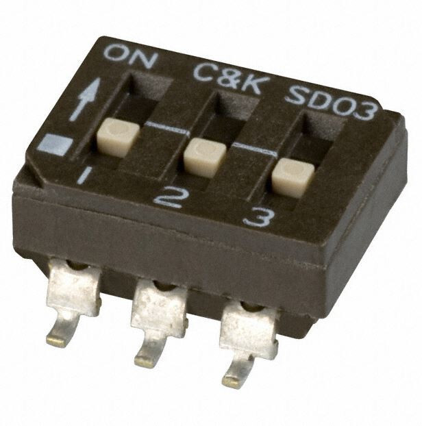 Pack of 4 SD03H0SB Switch Dip SPST 3 Position Surface Mount Slide (Standard) Act