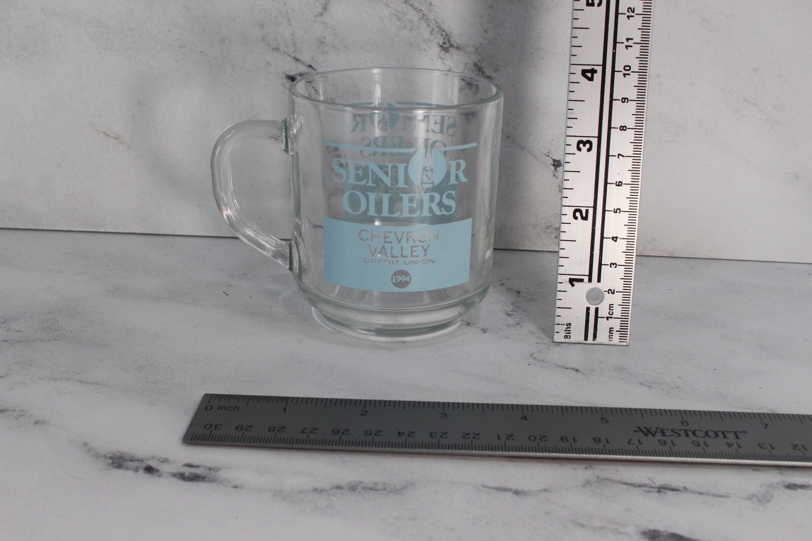 Vintage Chevron Glass Cup - 1994