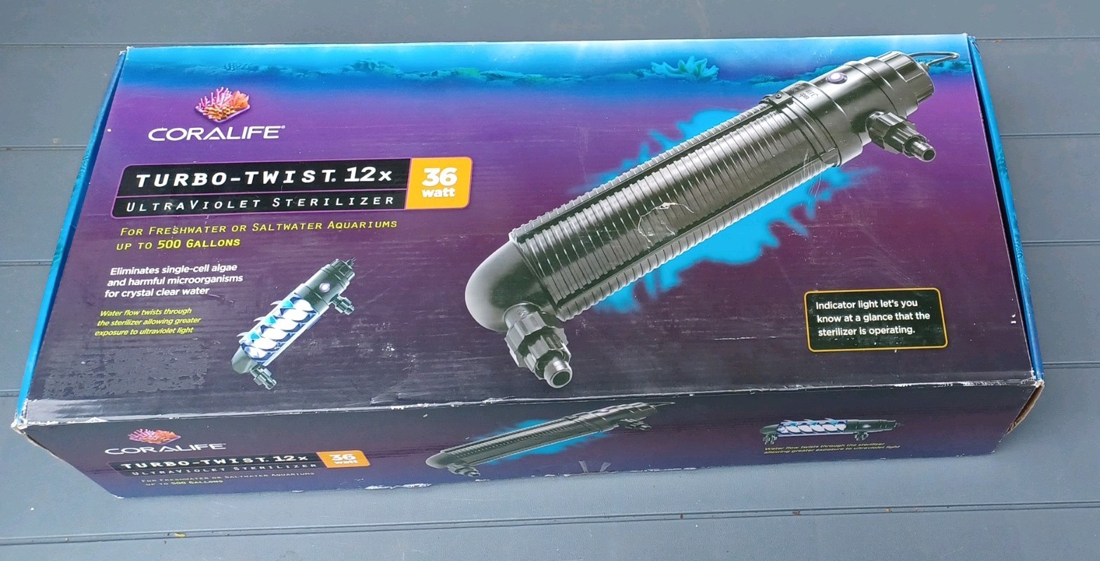Coralife Turbo Twist 12X UltraViolet Sterilizer 36W (500 gal)