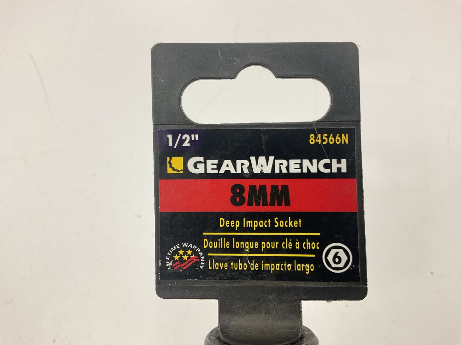 Gearwrench 84566N 1/2" Drive 6 Point Deep Impact Socket 8mm