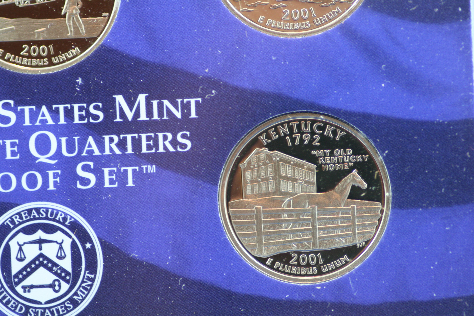2001 State Quarters Proof Set Original US Mint Packaging