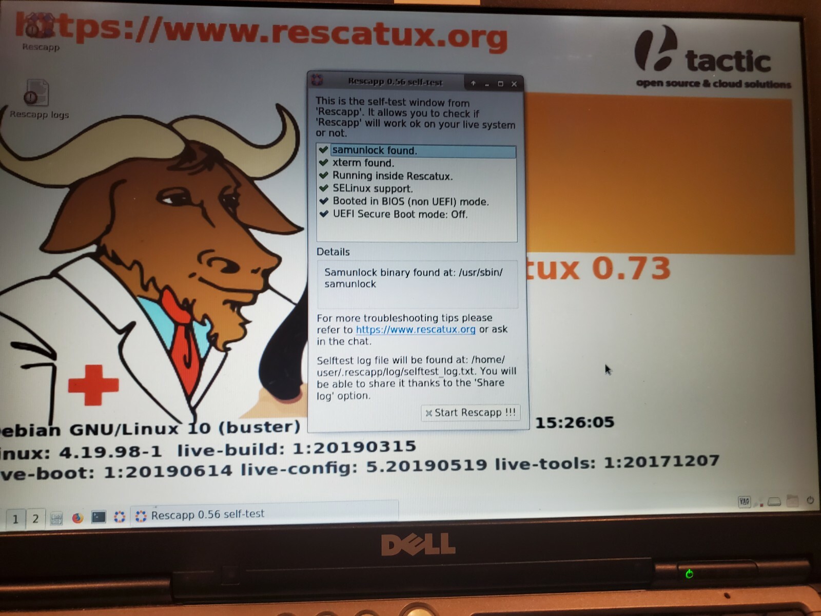 Rescatux 0.73 Bootable Rescue Windows/Linux OS 4G USB Stick